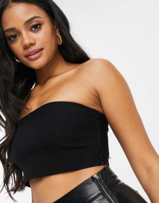asos black crop top