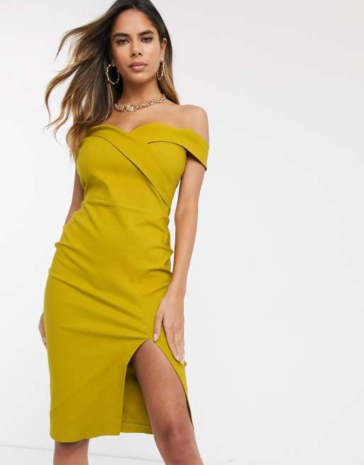 Asos hotsell ochre dress