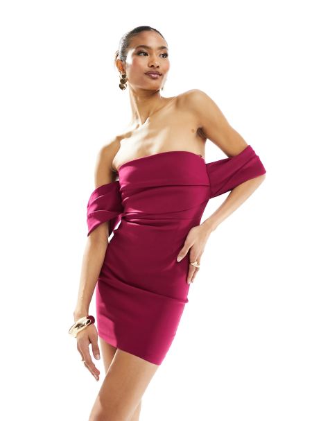 Dark pink best sale evening dress