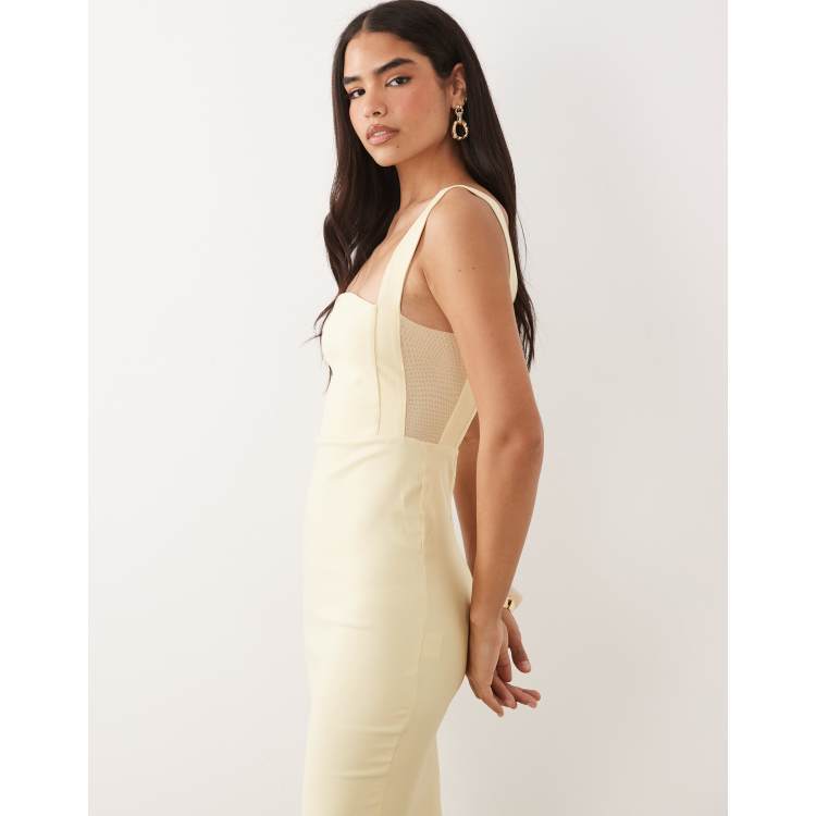 mesh panel midi dress CONTOUR MESH PANEL MIDI DRESS
