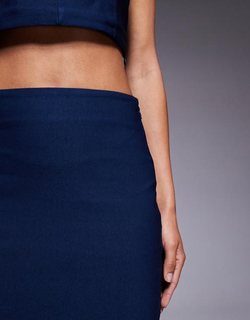 Vesper Bodycon maxi skirt in navy, 5 of 5