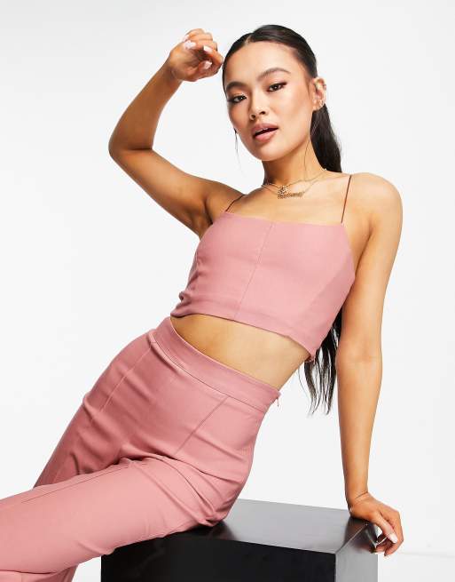 Vesper cami crop top in dusty pink - part of a set | ASOS