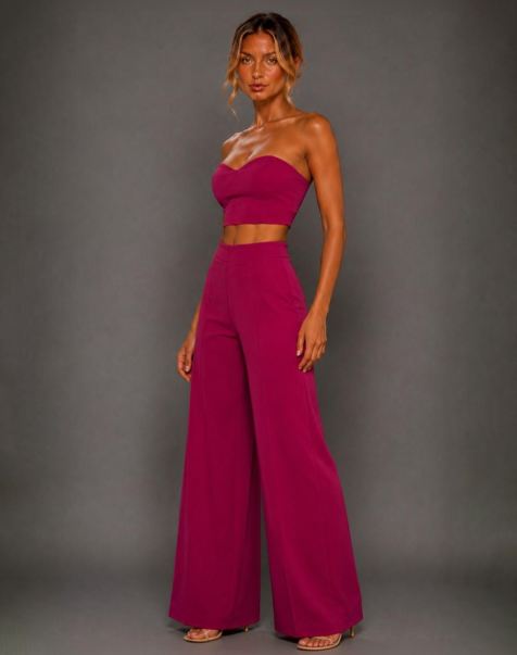 Vesper co ord set in magenta - view 1