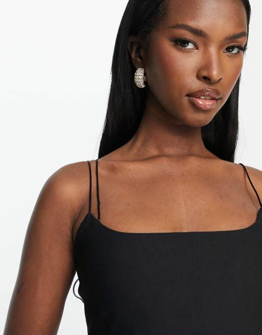 Vesper - Crop top met camibandjes in zwart, 3 van 4