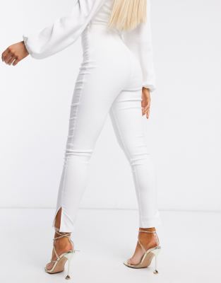 white skinny pants