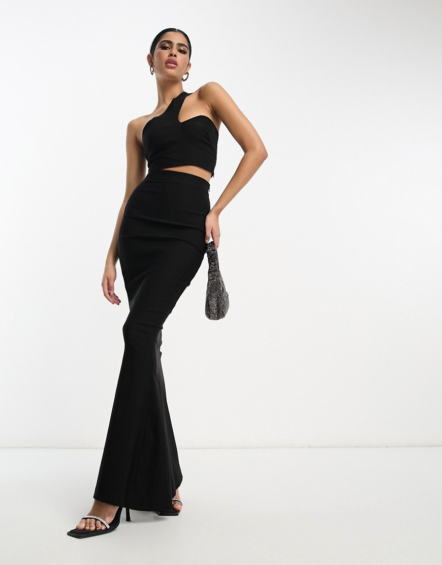 Vesper fishtail maxi skirt in black - part of a set