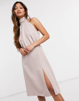 halter neck midi