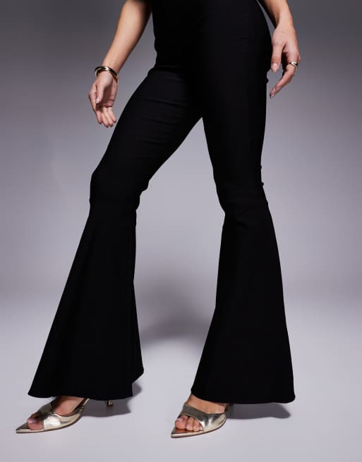 Vesper High waisted flared trousers in black, 4 of 5