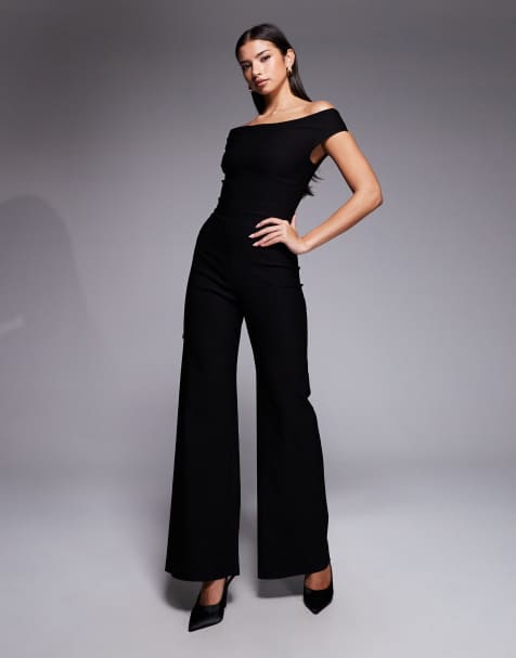 Vesper - Jumpsuit met blote schouders in zwart - view 1