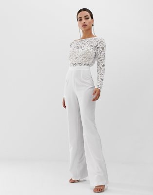 white lace jumpsuit