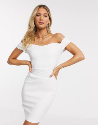 Vesper – Mini-Carmenkleid in Creme