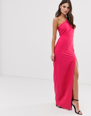 pink maxi dress with slit