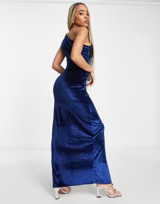 velvet navy maxi dress