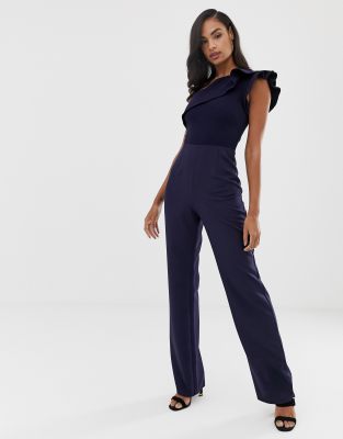 navy fitted jumpsuit