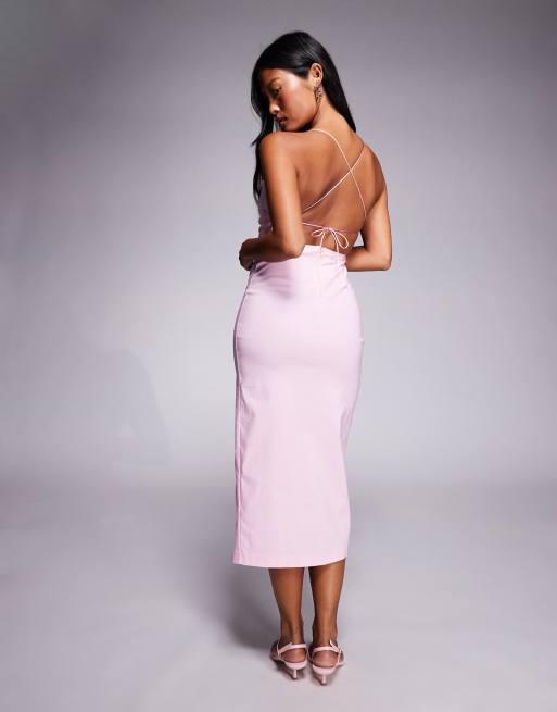 ワンピース Paddington Long Dress XS mauve beige 2024 New Arrival Beach Wear Long Sling Casual Lady Vestido