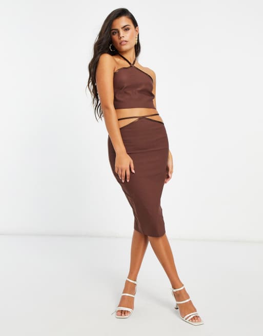 Petite bodycon midi store skirt