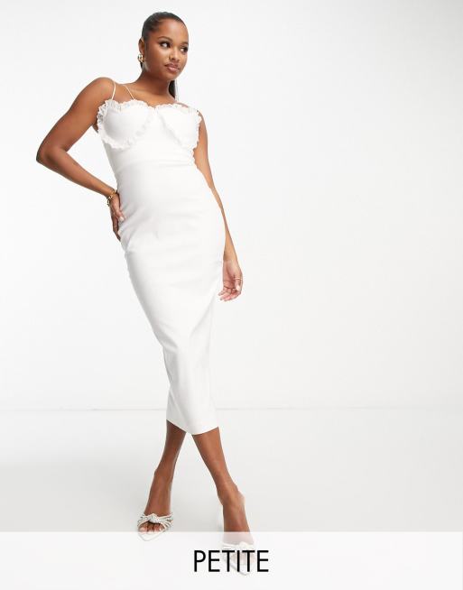 Petite white dresses with sleeves sale