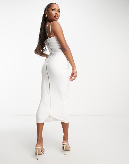 Petite white shop midi dress