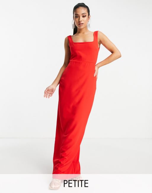 Petite red 2025 maxi dress