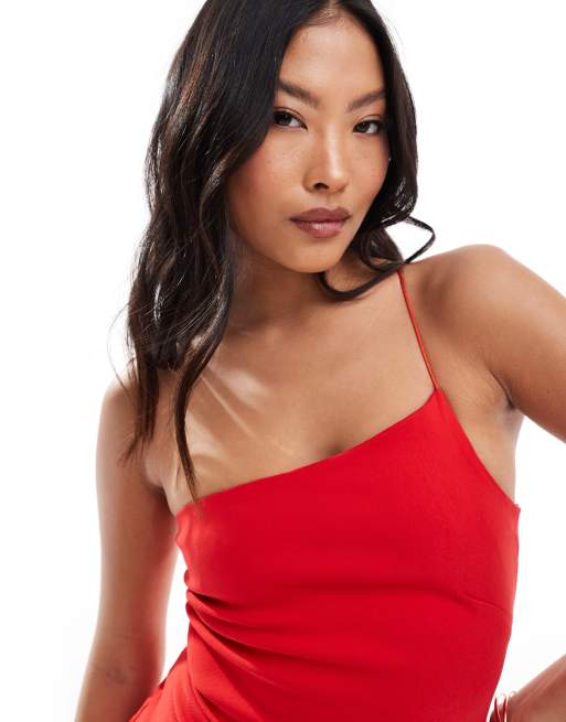 One shoulder spaghetti strap top on sale