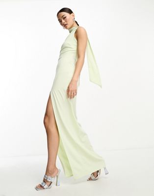 Asos Design Embellished Cami Dress With Diamante Fringe-silver