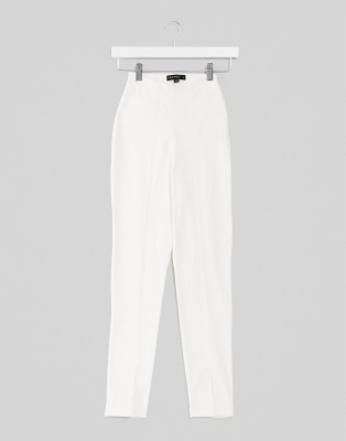 white slim fit trousers for ladies