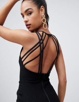 Vesper strappy back midi 2024 dress