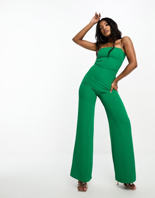 Bright store green jumpsuit