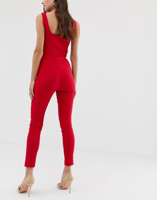 Vesper tailored trousers co-ord in red, 2 of 4