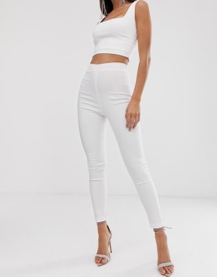 tailored white trousers