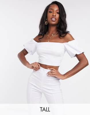 asos white bardot top