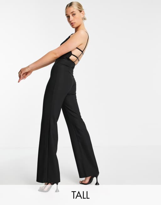 Vesper Tall - Combinaison large à encolure carrée - Noir