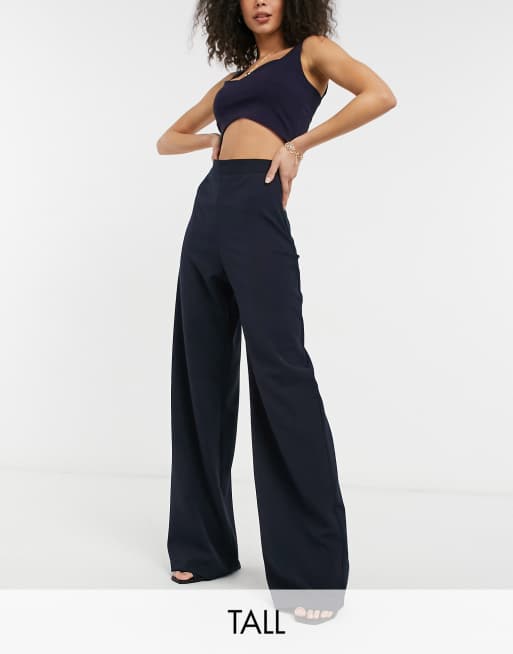 Vesper Tall highwaisted balloon leg pants in navy ASOS