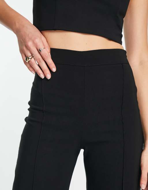 Vesper Tall - Pantalon large contrastant en bengaline - Noir, 4 de 4
