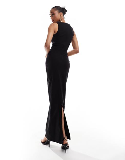 Vesper Tall sleeveless high neck maxi dress in black | ASOS Vesper Tall sleeveless high neck maxi dress in black | ASOS