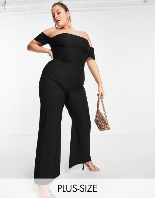 Vesper tall - Sort offshoulder jumpsuit