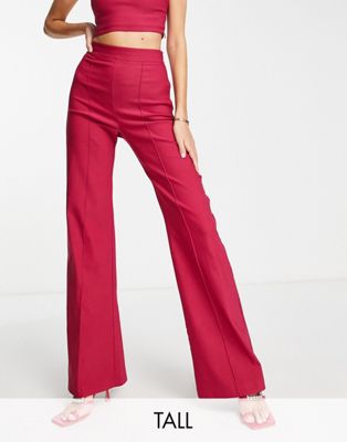 Vesper Tall wide leg trouser co-ord in raspberry