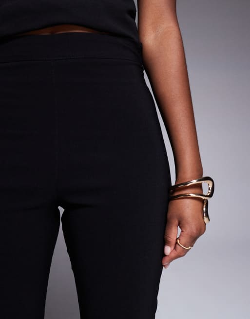 Vesper Wide leg flared trousers in black, 4 of 5
