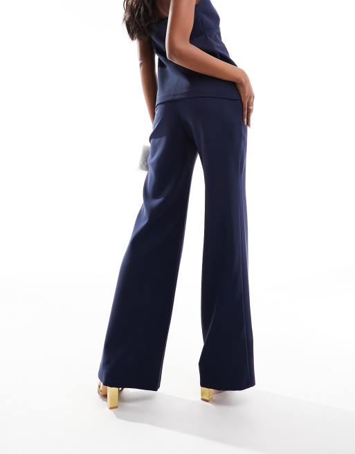 Navy blue wide leg best sale dress pants