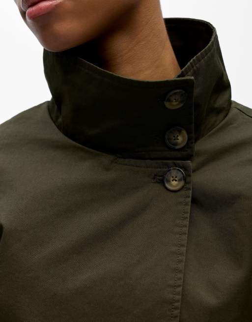 Veste trench à col cheminée vert foncé, 4 de 6