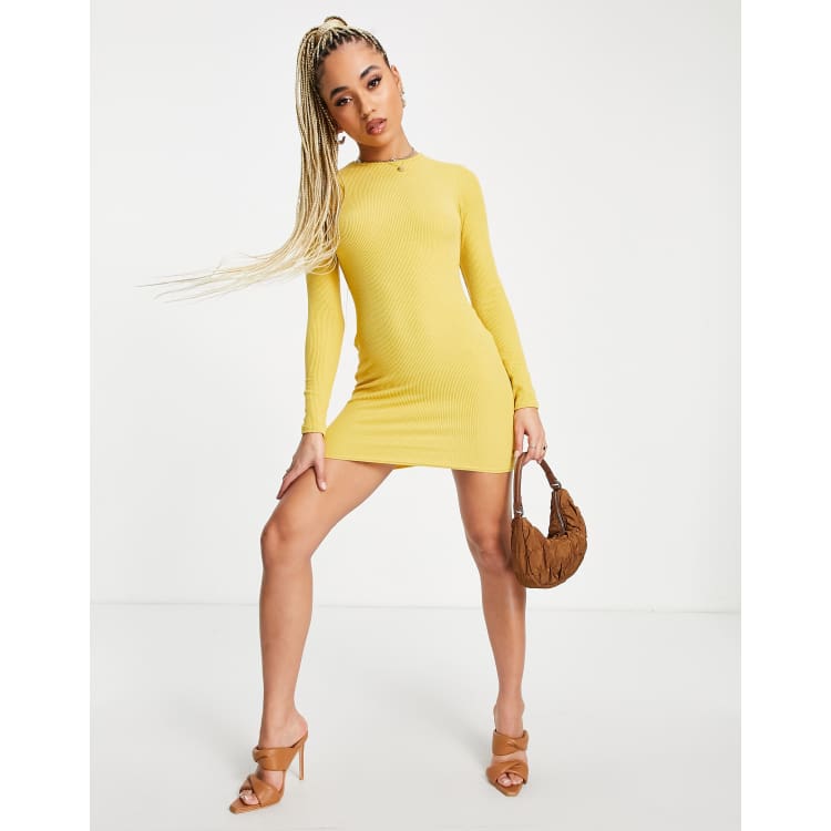 Vestido ajustado color mostaza de canal de I Saw It First