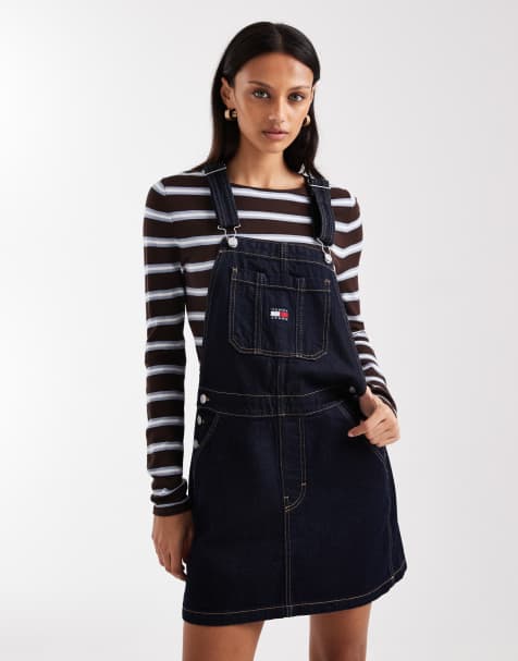 Vestido azul añil lavado estilo peto de Tommy Jeans - view 1