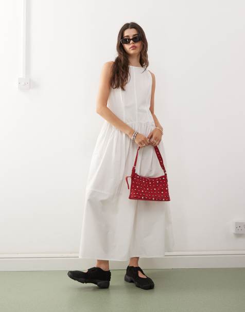 Vestido blanco con cuello subido de COLLUSION - view 1