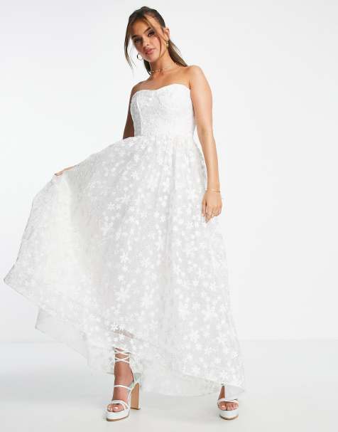 Vestido blanco de corte princesa de Maya - view 1