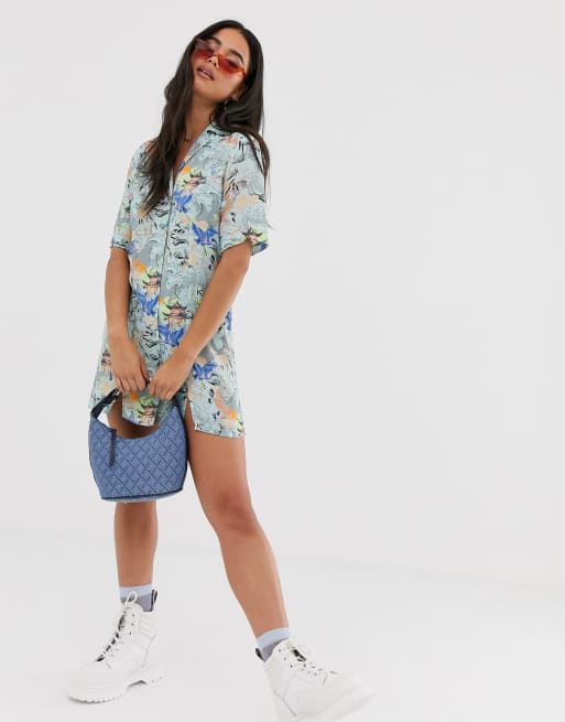 Vestido discount estampado japones