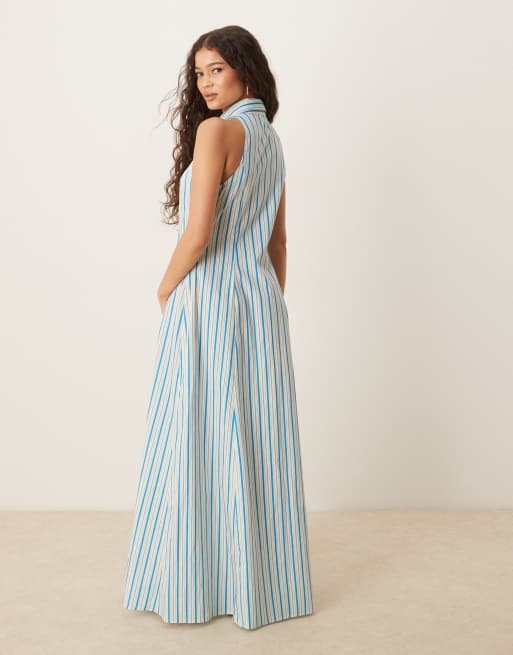 Vestido camisero largo estampado sin mangas de ASOS DESIGN, 4 de 4