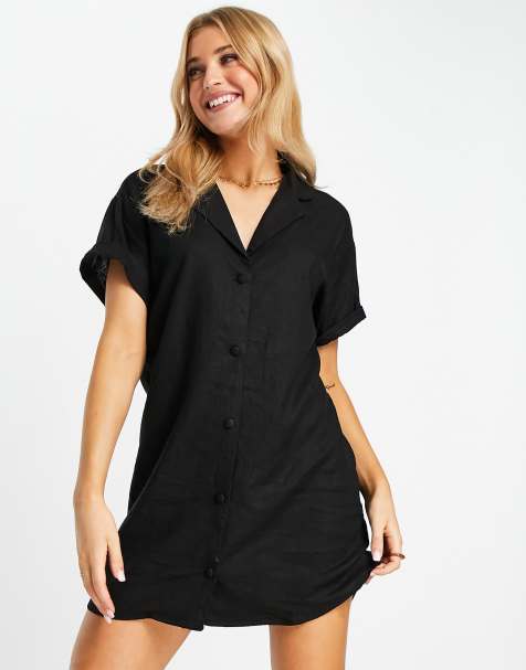 Vestido camisero negro de Cotton:On - view 1