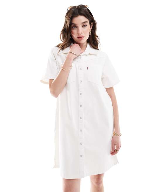 Vestido camisero vaquero color crudo de manga corta Louisa de Levi's