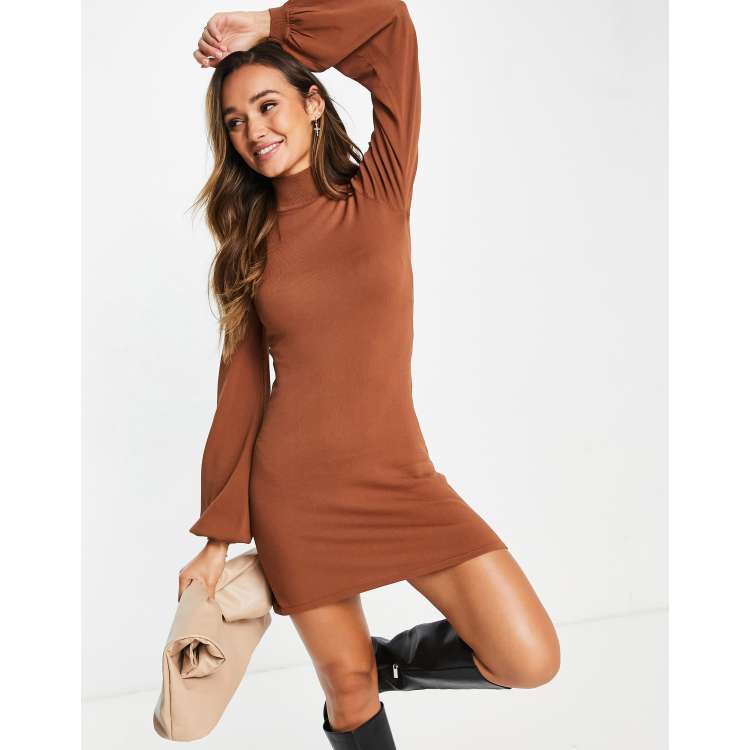 Vestidos color sales camel cortos