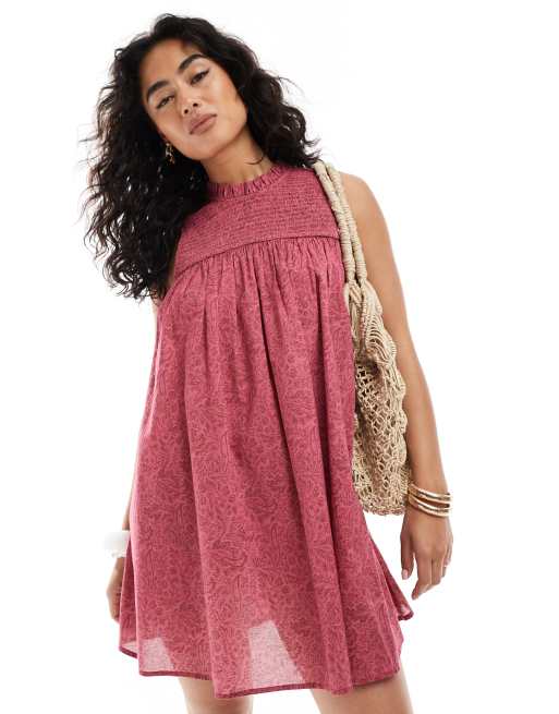 Vestido color óxido sin mangas de corte amplio de Miss Selfridge, 4 de 4